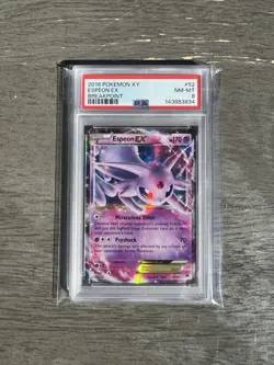 2016 POKEMON XY BREAKPOINT #52 ESPEON EX PSA 8 - Image 1