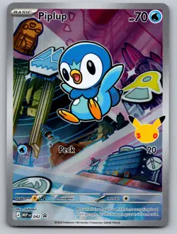Piplup Pokemon MEP 042 Full Art Black Star Promo NM - Image 1