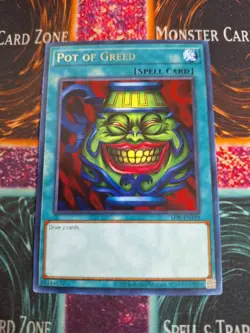 Yu-Gi-Oh! TCG Pot of Greed LOB-EN119 Rare Unlimited Near Mint - Image 1