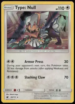 Type: Null 89/111 MP Crimson Invasion Rare Holo Pokemon - Image 1