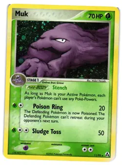 Pokemon TCG Muk 11/92 Holo Legend Maker Holo DMG - Image 1