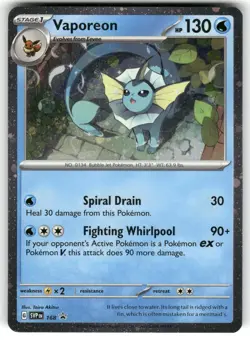 Vaporeon (Cosmos Holo) 168 Holo Promo Scarlet & Violet Promo Pokemon NM - Image 1