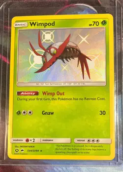 Wimpod SV4/SV94 Hidden Fates Shiny Holo NM Pokemon TCG - Image 1