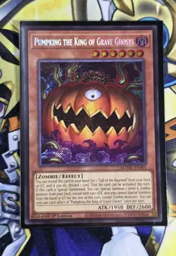 Pumpking the King of Grave Ghosts MZMU-EN001 | Mint 1st Ed Yugioh Secret Rare - Image 1