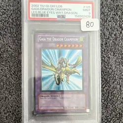 Konami Yu-Gi-Oh! TCG 2002 Gaia Dragon Champion LOB-125 Ultra Holo PSA 9 - Image 1