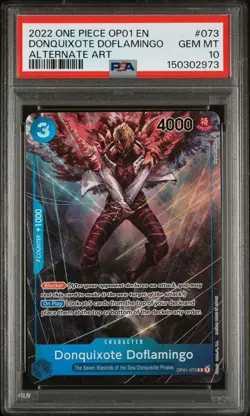 2022 ONE PIECE ROMANCE DAWN OP01-073 (DONQUIXOTE DOFLAMINGO) ALT ART PSA 10 💎 - Image 1