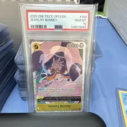 One Piece Jewelry Bonney OP13-108 Carrying on His Will SP Foil PSA 10 EN - Image 1
