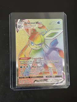 Pokemon TCG Glaceon VMAX Evolving Skies 208/203 SECRET RARE HOLO! MINT - NM - Image 1