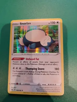 Pokemon TCG Snorlax Holo Rare Card Lost Origin 143/196 Near Mint - Image 1