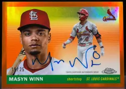 2025 Topps Chrome Platinum MASYN WINN CPA-MW Orange Refractor /25 - Image 1