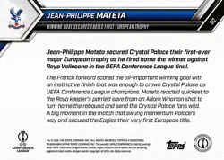 Jean-Philippe Mateta IN HAND 2025-26 UECL Topps NOW Card #12 Crystal Palace - Image 2
