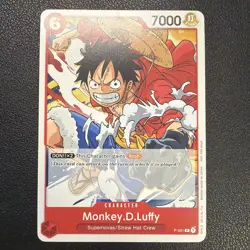 Monkey D. Luffy P-001 Super Pre Release Participant NM - Image 1