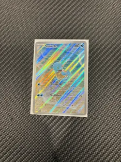 Pokemon TCG Squirtle 170/165 Scarlet & Violet 151 Illustration Rare Holo Card - Image 1