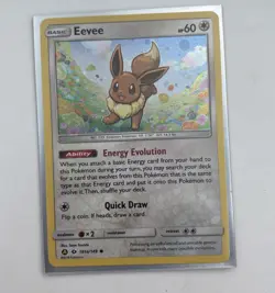 Pokemon Card - Eevee 101a/149 Common Holo Sun & Moon shiny 2018 Pokemon NM ++++ - Image 1