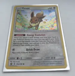 Pokemon Card - Eevee 101a/149 Common Holo Sun & Moon shiny 2018 Pokemon NM ++++ - Image 2