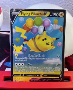 Pokemon Co. Flying Pikachu V 006/025 Celebrations Holo Ultra Rare 190 HP - Image 1