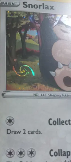 Pokemon Snorlax Rebel Clash Cosmos Holo Promo w/Swirl Card# 141/192 - TCG - Image 4
