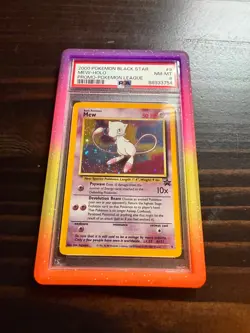 2000 Pokemon Black Star Promo Pokemon League #9 Mew Holo PSA 8 - Image 1