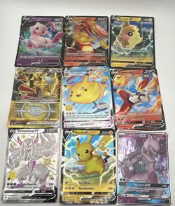 Pokemon TCG 9-Card Lot Mew V, Giratina VSTAR, Flying Pikachu VMAX Holo - Image 1