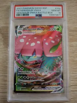 PSA 10 VENUSAUR VMAX SWSH102 FULL ART BLACK STAR PROMO BATTLE BOX POKEMON - Image 1