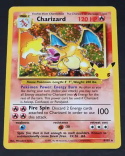 CHARIZARD 4/102 Celebrations Classic Collection Holo 25th Pokemon TCG Card NM - Image 1