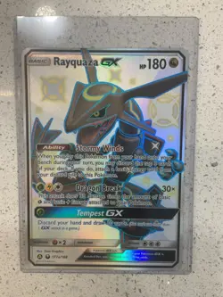 Rayquaza GX Shiny #177A/168 Pokemon JUMBO Card Holo 2019 in Top Loader - Image 1