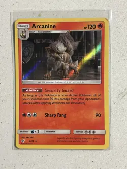 Arcanine 6/18 Detective Pikachu 2019 Holo Foil Pokemon TCG Card - Image 1