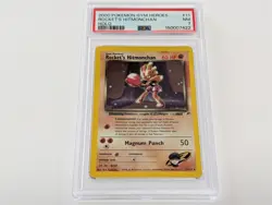 PSA 7 Rocket's Hitmonchan Holo 11/132 Gym Heroes 2000 Pokemon Card NM Vintage - Image 1