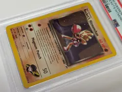 PSA 7 Rocket's Hitmonchan Holo 11/132 Gym Heroes 2000 Pokemon Card NM Vintage - Image 3