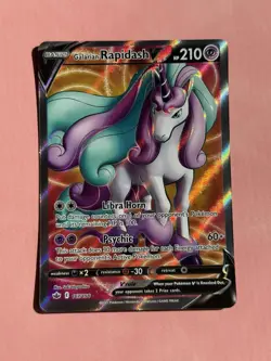 Pokemon TCG Galarian Rapidash V 167/198 Full Art Holo UR Chilling Reign NM - Image 1