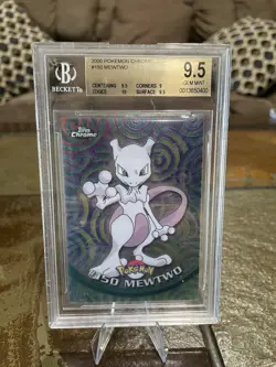Pokemon Mewtwo Topps Chrome #150 Beckett Gem Mint 9.5. 2000 Vintage Holo Foil NM - Image 1