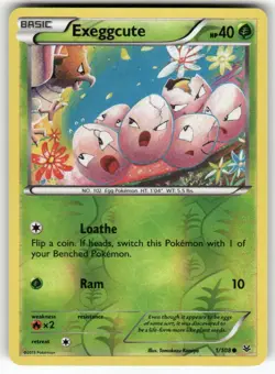Exeggcute 1/108 Common Roaring Skies Pokemon Reverse Holo Near Mint - Image 1