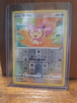 Skitty Pokemon Card Basic Reverse Holofoil Whimsy Tackle 60 HP 210/264 - Image 1