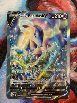 Pokemon TCG Galarian Rapidash V (Alternate Full Art) SWSH06: Chilling Reign 168 - Image 2