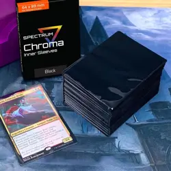 Chroma Opaque Black Back CCG Gaming Card Inner Sleeves Pack of 100 BCW Spectrum - Image 2