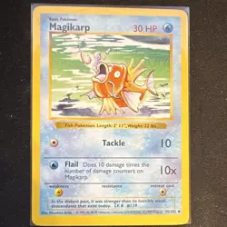 Pokemon Card - Magikarp Base Set Shadowless 35/102 Uncommon LP+ - Image 1