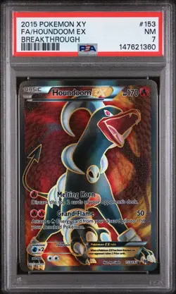Houndoom EX - Pokemon BREAKthrough #153 PSA 7.0 - Image 1