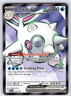 Cetitan ex 210/182 Ultra Rare Destined Rivals Pokemon Holo Near Mint - Image 1