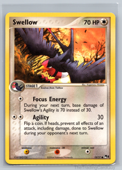 Swellow 15/17 Pop Series 1 Pokemon TCG Card NM - Image 1