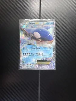 Pokemon TCG XY41 MISCUT ERROR Kyogre EX Holo Card 2015 Black Star Promo - Image 1