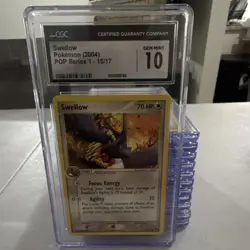 Pokemon Swellow POP Series 1 15/17 Common Regular CGC 10 English 2004 - Image 1
