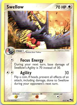 SWELLOW 15/17 COMMON POP SERIES 1 POKEMON LP - Image 1