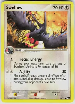 Swellow 15/17 Common POP Series 1 Pokemon Moderately Played - Image 1