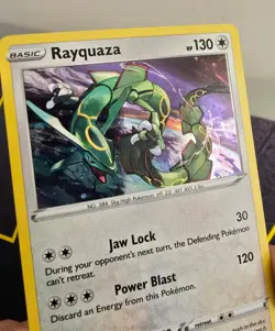 Pokemon TCG Rayquaza Sword & Shield SWSH029 Cosmos Holo Black Star Promo Card NM - Image 2