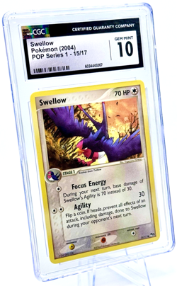 ‼VINTAGE‼2004 Pokemon English POP Series 1 SWELLOW 15/17 CGC 10 GEM MINT - Image 2