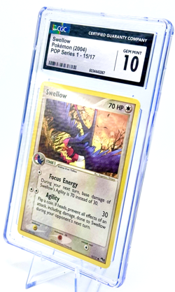 ‼VINTAGE‼2004 Pokemon English POP Series 1 SWELLOW 15/17 CGC 10 GEM MINT - Image 3