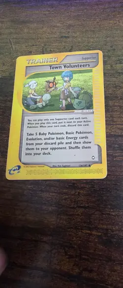 Town Volunteers 136/147 Uncommon Aquapolis Pokemon Moderately Played - Image 1