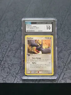 GEM MINT Pokemon: Swellow #15/17 Pop Series 1 Non-holo 2004 Vintage - CGC - D101 - Image 1