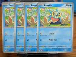 Pokemon TCG Chaos Rising Froakie 020/086 x4 Playset - Image 1