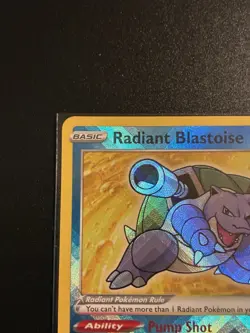 Pokemon TCG Radiant Blastoise Holo Card 018/078 Pokemon Go Rare, Near Mint/Mint - Image 5